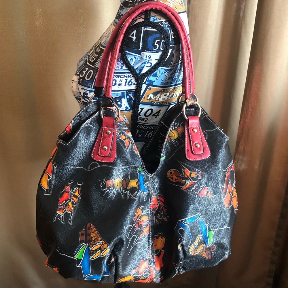 Bolma African Pattern Unique Double Strap Shoulder Purse Bag